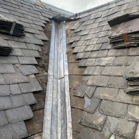 lead and slate roofing